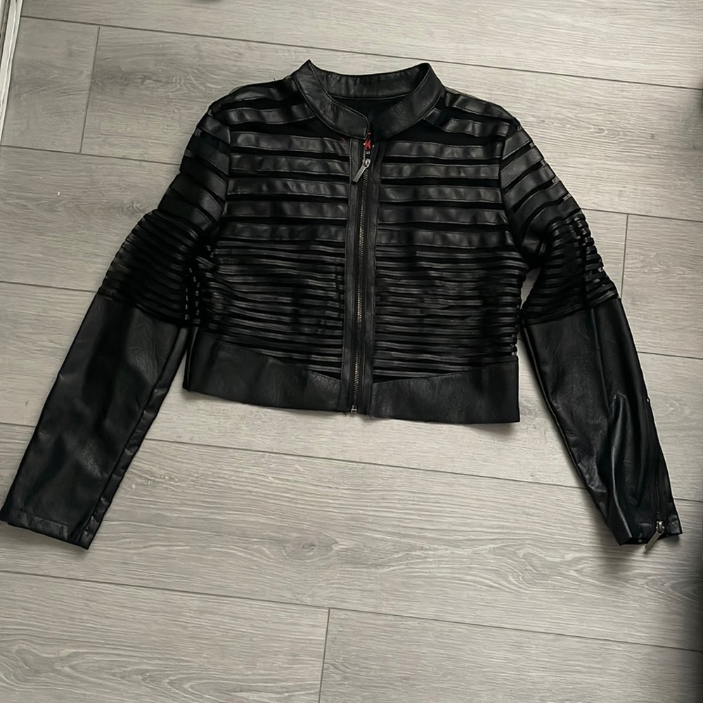 Black crop jacket
